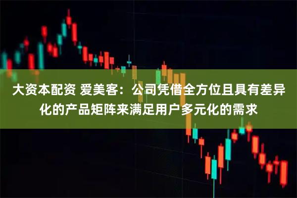 大资本配资 爱美客：公司凭借全方位且具有差异化的产品矩阵来满足用户多元化的需求